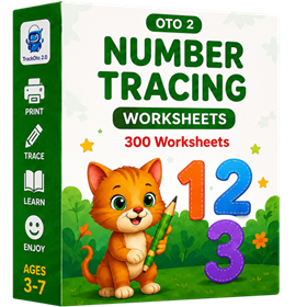 Product box — Number Tracing Worksheets (OTO 2)